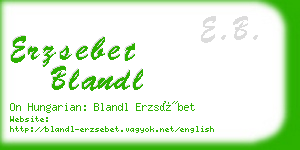 erzsebet blandl business card